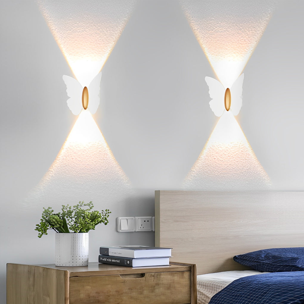 Butterfly Wall Lamp LED Waterproof Outdoor Light Up & Down