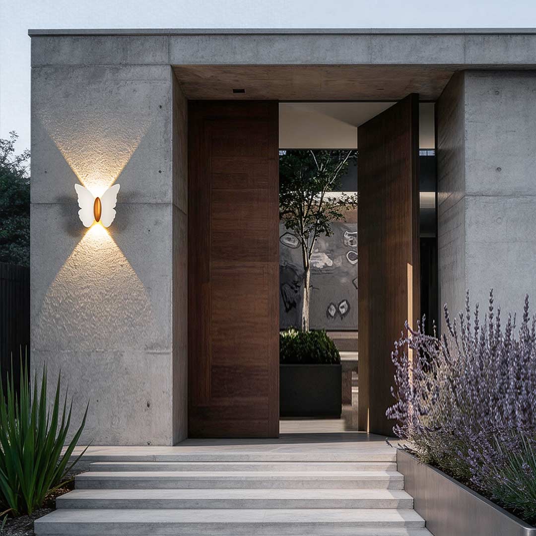 Butterfly Wall Lamp LED Waterproof Outdoor Light Up & Down