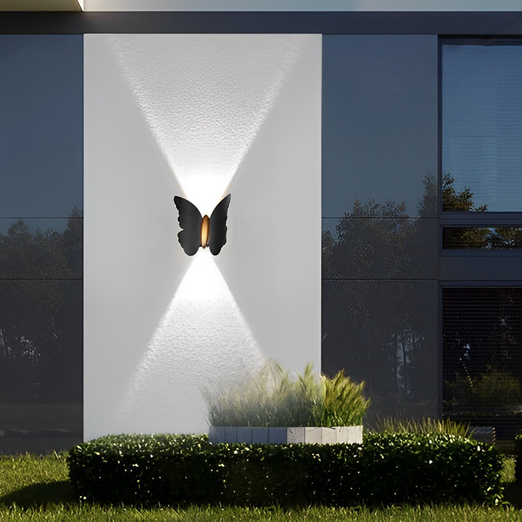 Butterfly Wall Lamp LED Waterproof Outdoor Light Up & Down
