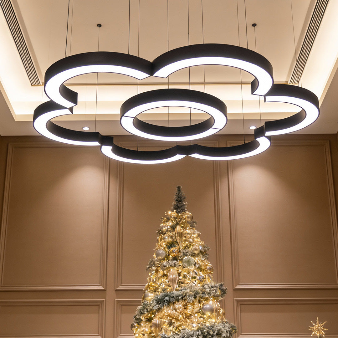 2-PCS C Shape Pendant Light - Minimalist Arc Linear Commercial Lighting