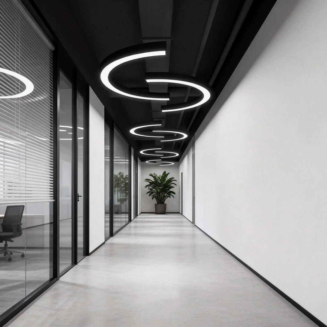 2-PCS C Shape Pendant Light - Minimalist Arc Linear Commercial Lighting