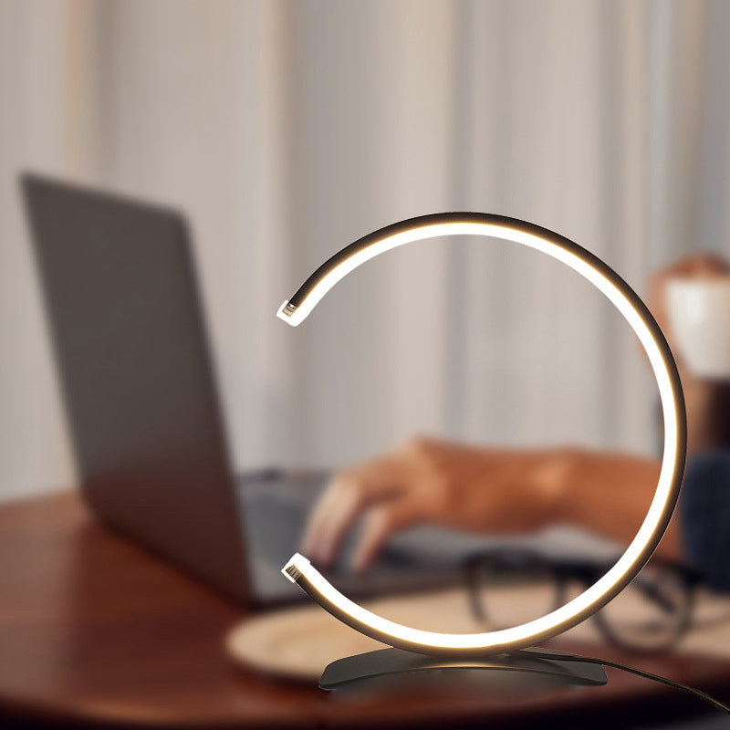C Shaped Touch-Control LED Table Lamp - Modern Ambient Lighting