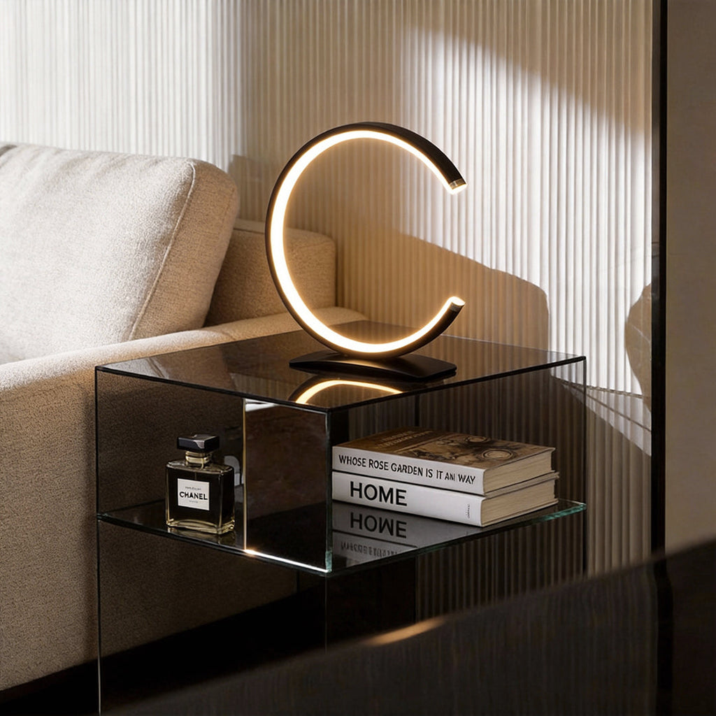 C Shaped Touch-Control LED Table Lamp - Modern Ambient Lighting