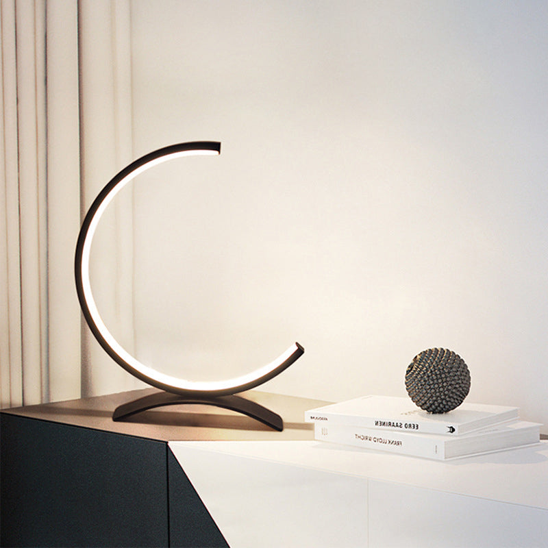 C Shaped Touch-Control LED Table Lamp - Modern Ambient Lighting