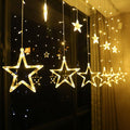 8.2 ft LED Star Curtain Lights - 216 Bulbs Fairy Lights for Christmas & Weddings