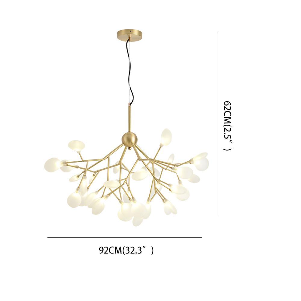 Modern Copper Sputnik Chandelier LED 45 Lights Creative Design