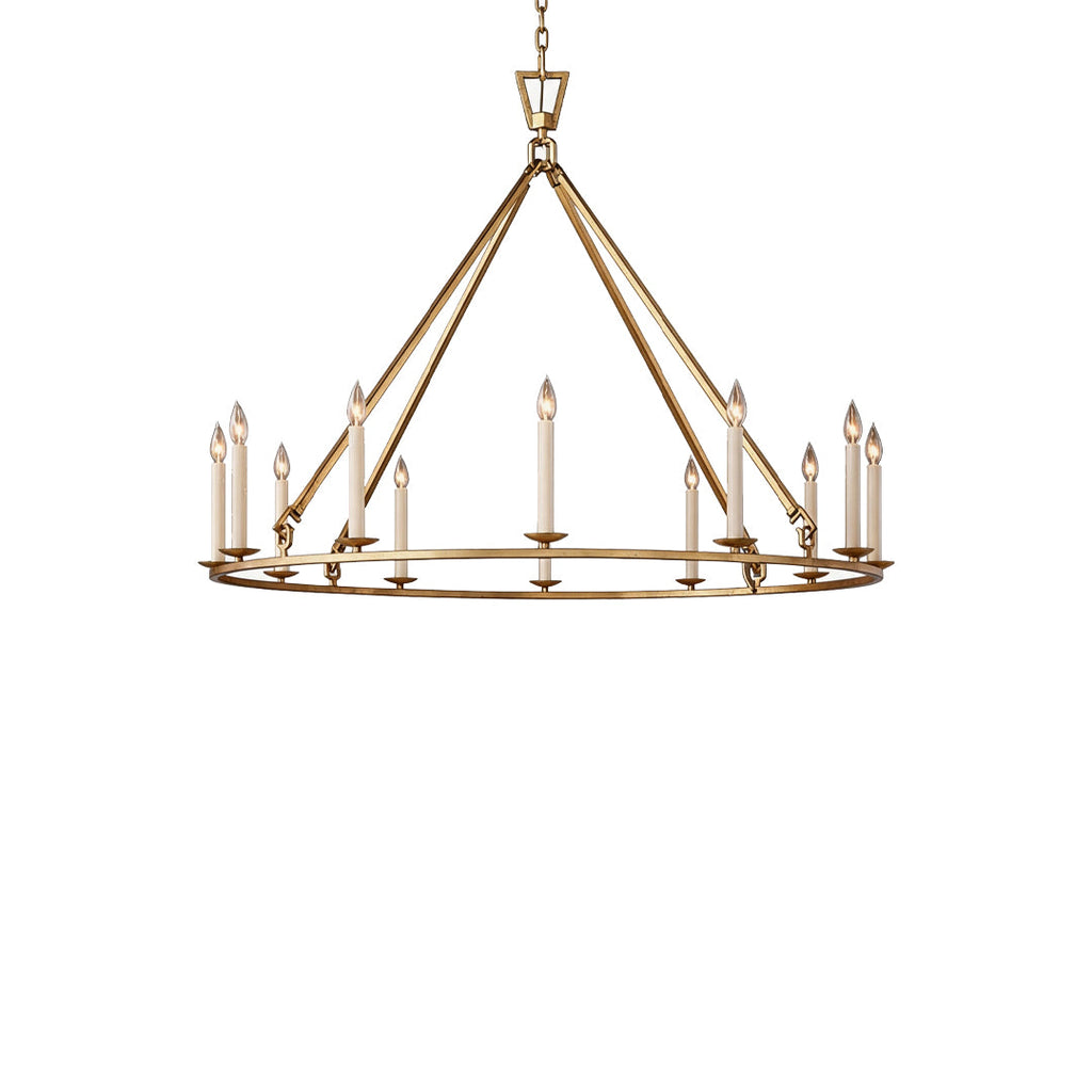 Chandelier Candle Style Metal Ceiling Light - American Retro Design