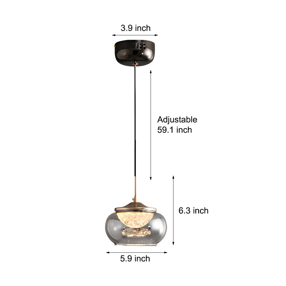 Candy Jar Pendant Light - 3 Step Dimming Nordic Glass Acrylic Design