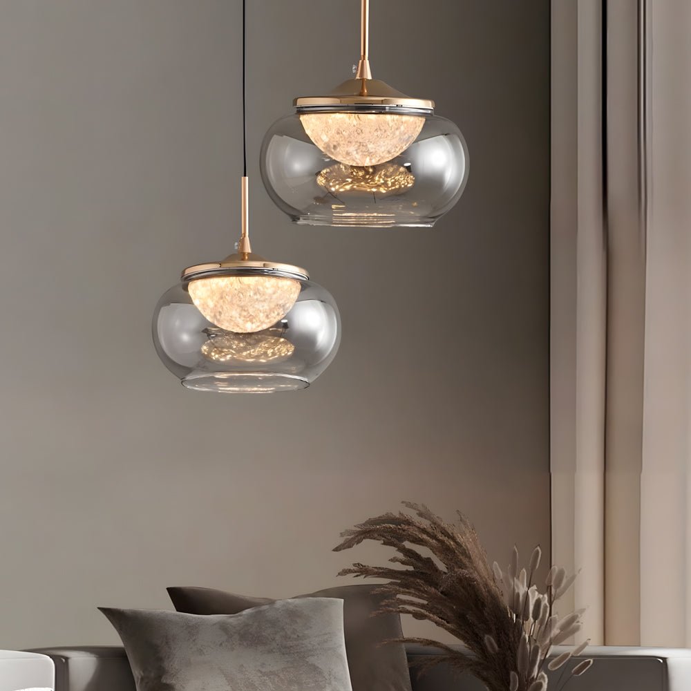 Candy Jar Pendant Light - 3 Step Dimming Nordic Glass Acrylic Design