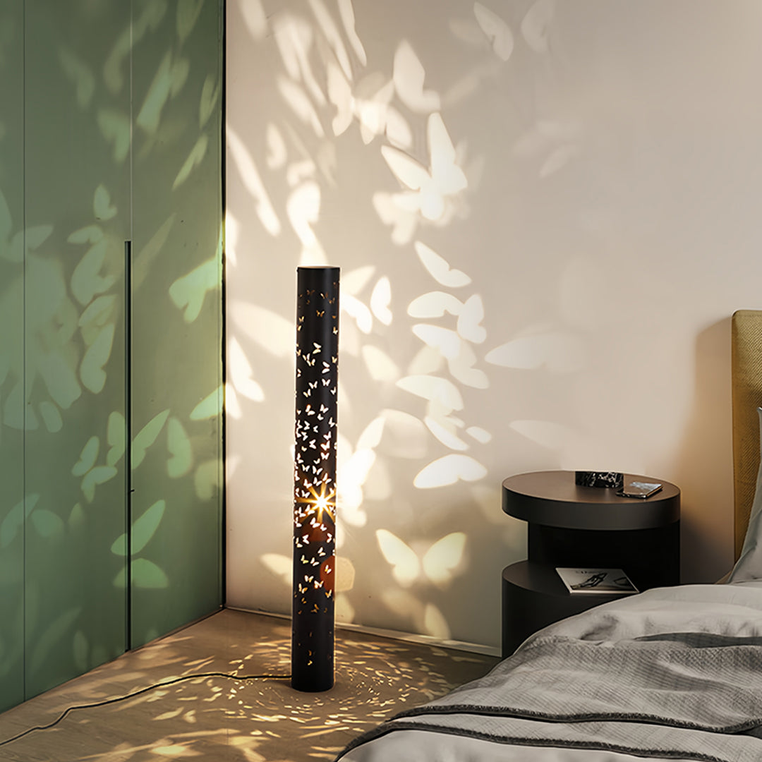 Butterfly Floor Lamp Ambient Projector Decorative Column Light
