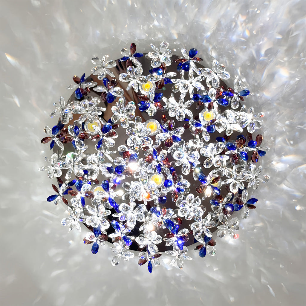 Crystal Flush Mount LED Ceiling Light - French Round Romantic Lighting
