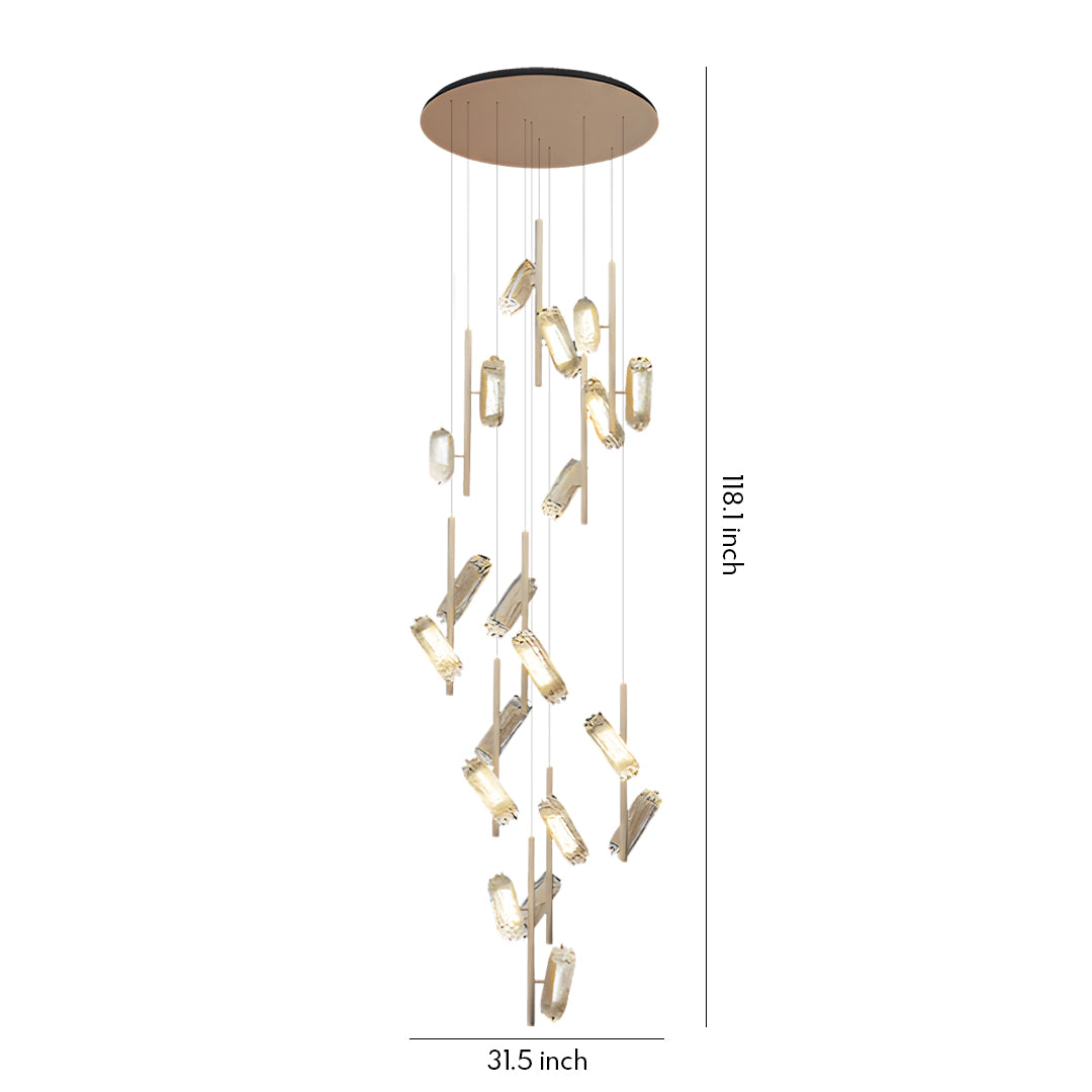 Luxury Acrylic LED Staircase Chandelier Ceiling Light