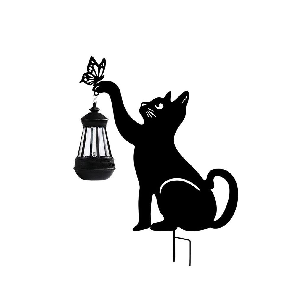 Cat Silhouette LED Solar Light - Waterproof Smart Garden Decor