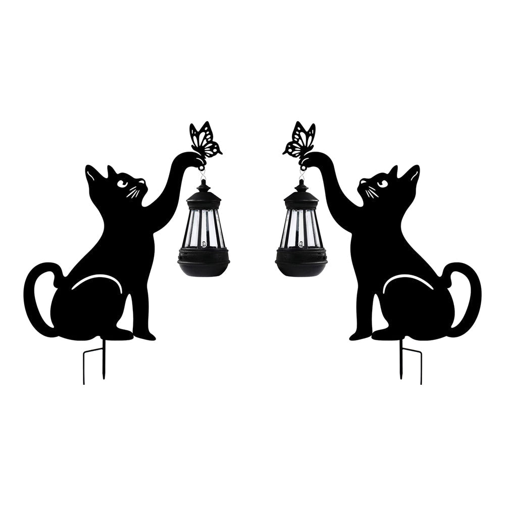 Cat Silhouette LED Solar Light - Waterproof Smart Garden Decor