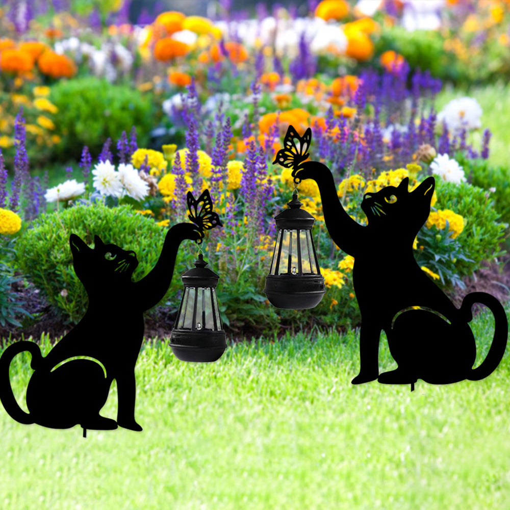 Cat Silhouette LED Solar Light - Waterproof Smart Garden Decor