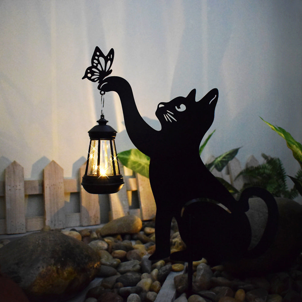 Cat Silhouette LED Solar Light - Waterproof Smart Garden Decor