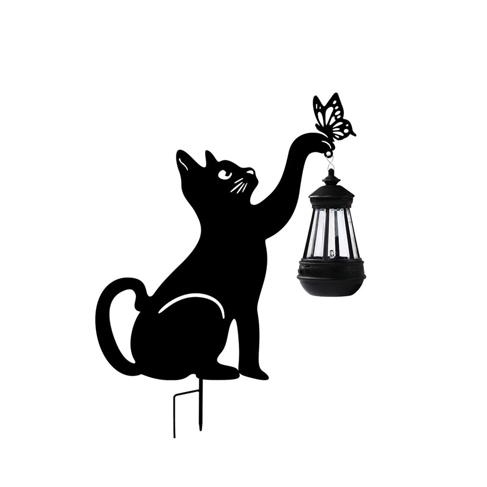 Cat Silhouette LED Solar Light - Waterproof Smart Garden Decor