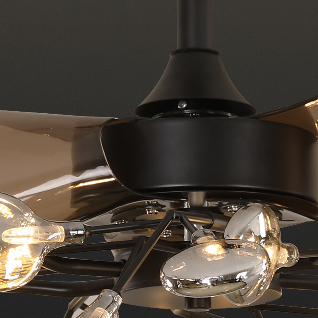 Glam Minimalist Luxury Ceiling Fan Light - Artistic Fan Lamp