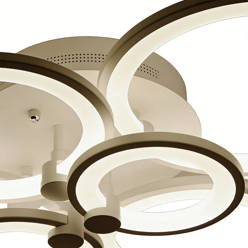 Elegant Multi-Ring Overlapping Ceiling Light Fixture