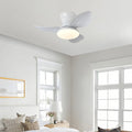 Modern 3-Blade Ceiling Fan with Remote and Dimmer Light, Quiet Operation