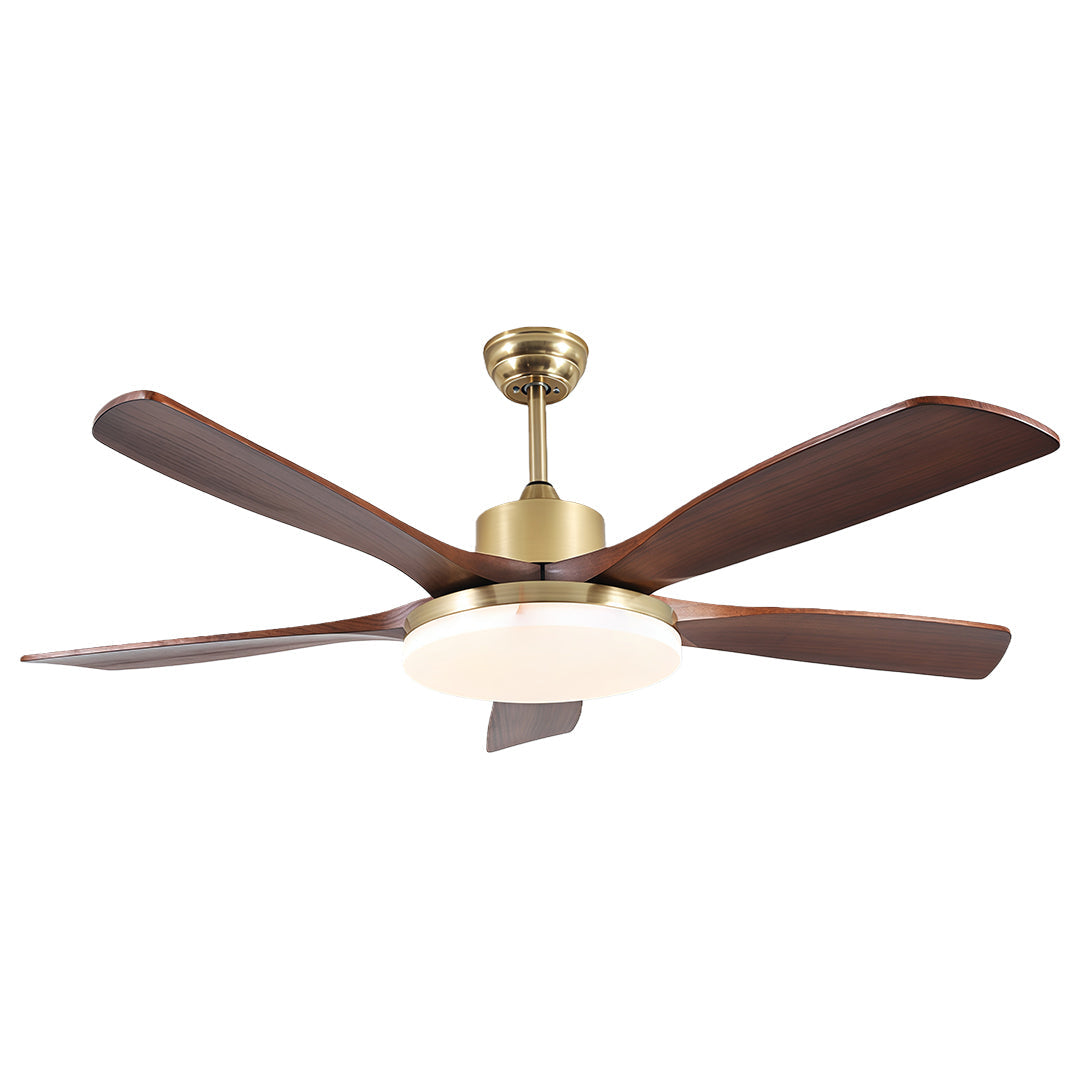 Ceiling Fan with Light Remote Control - Wooden 3-Blade Lamp