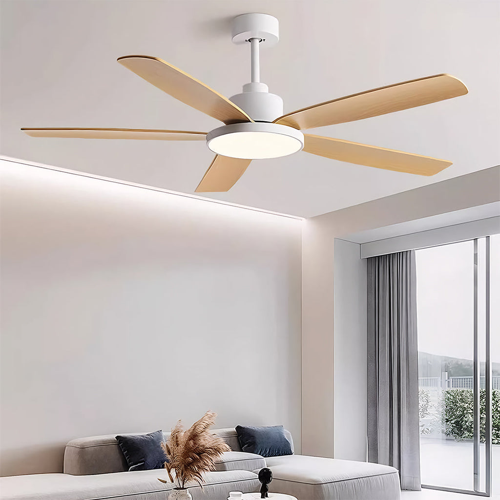 Nordic Style Ceiling Fan Chandelier with 5 Lights - Modern Lighting Fixture