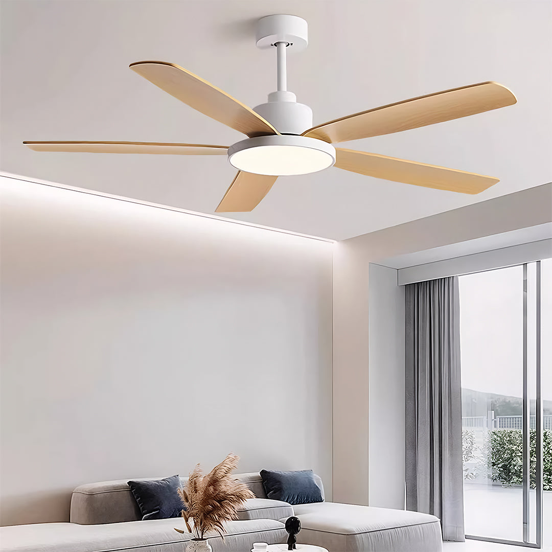 Nordic Style Ceiling Fan Chandelier with 5 Lights - Modern Lighting Fixture