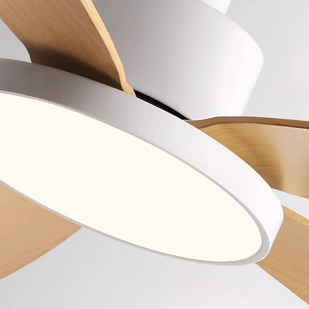 Nordic Style Ceiling Fan Chandelier with 5 Lights - Modern Lighting Fixture