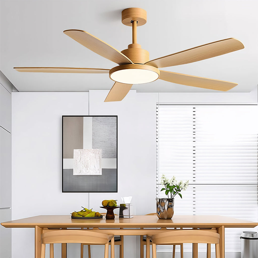 Nordic Style Ceiling Fan Chandelier with 5 Lights - Modern Lighting Fixture