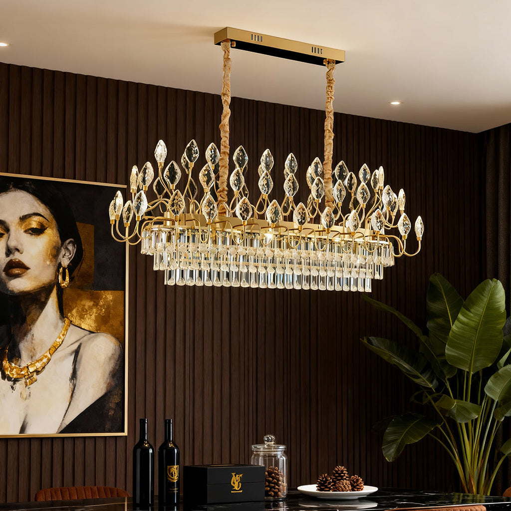 Crystal LED Chandelier - French Luxury Gold Ceiling Light