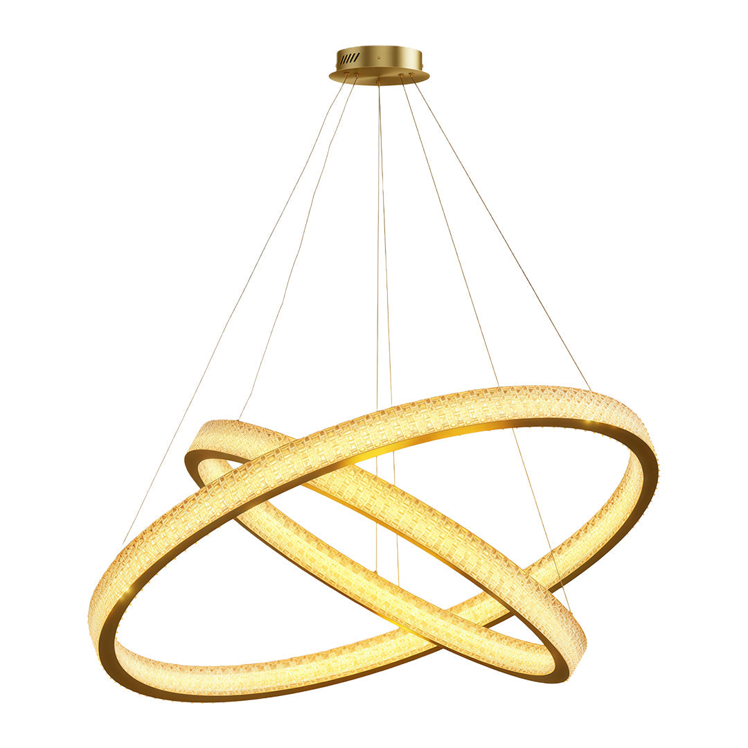 Circular Modern Copper Chandelier – Luxury Ceiling Light Fixture