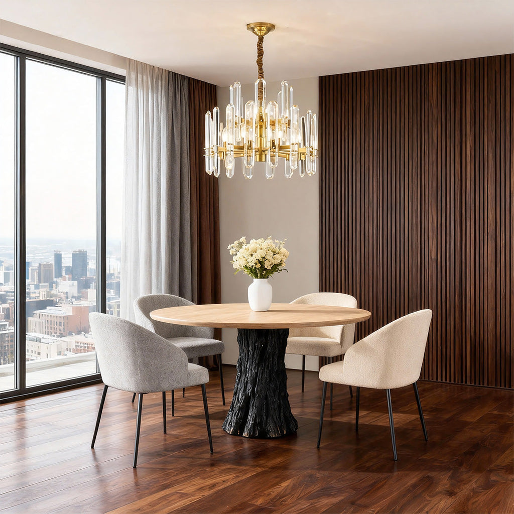 Brass Modern Luxury Glass Chandelier Ceiling Light