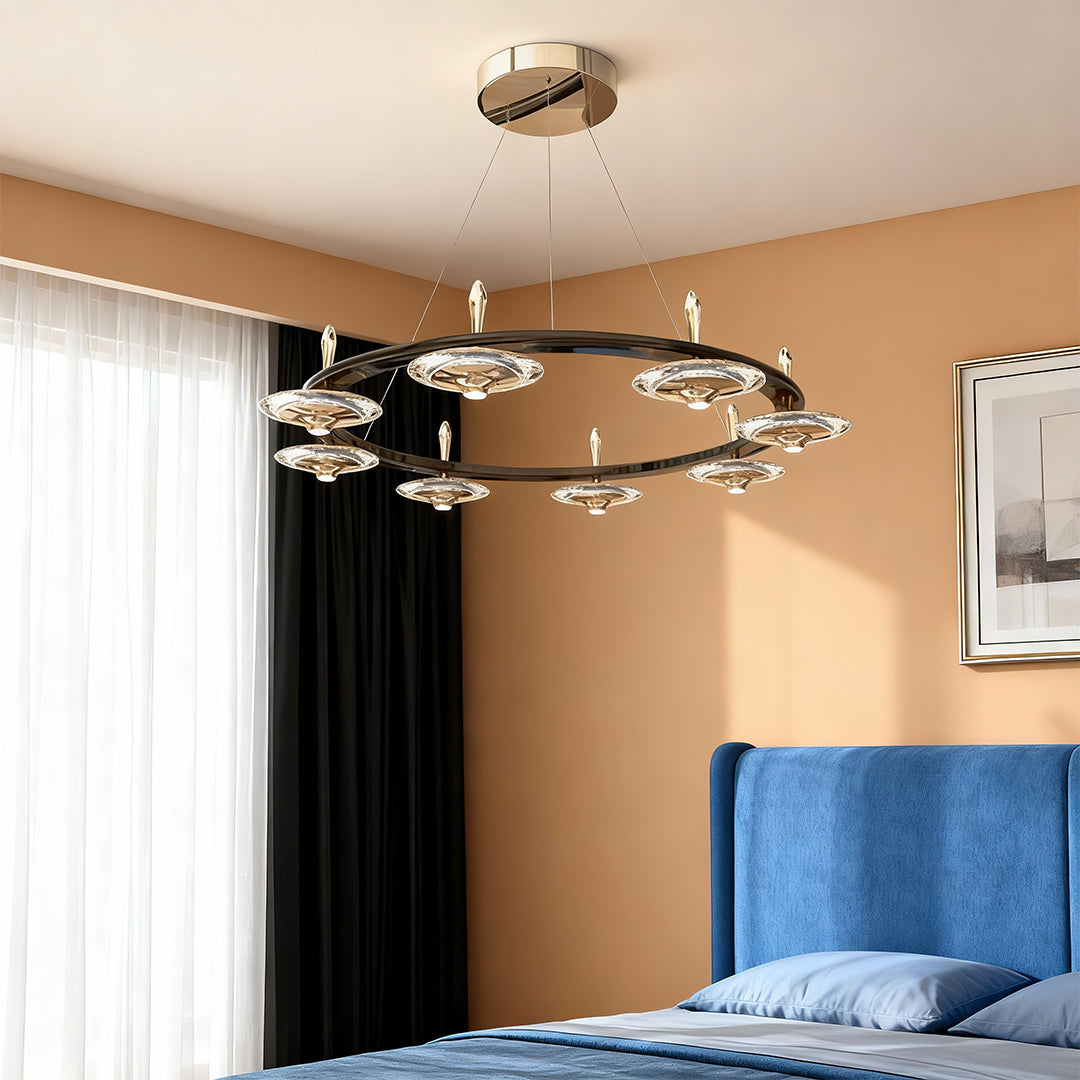 Luxury Round Crystal Chandelier - Elegant Ceiling Light Fixture