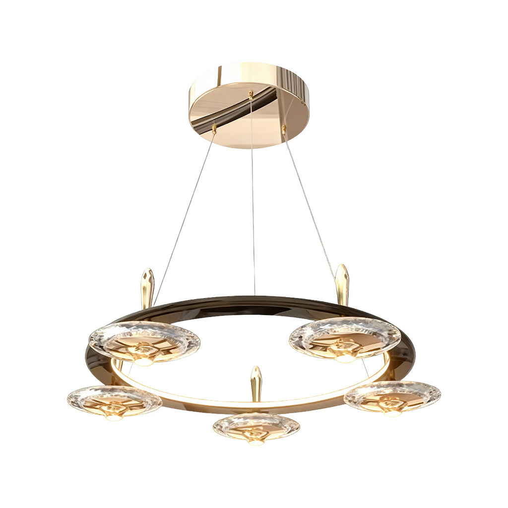 Luxury Round Crystal Chandelier - Elegant Ceiling Light Fixture