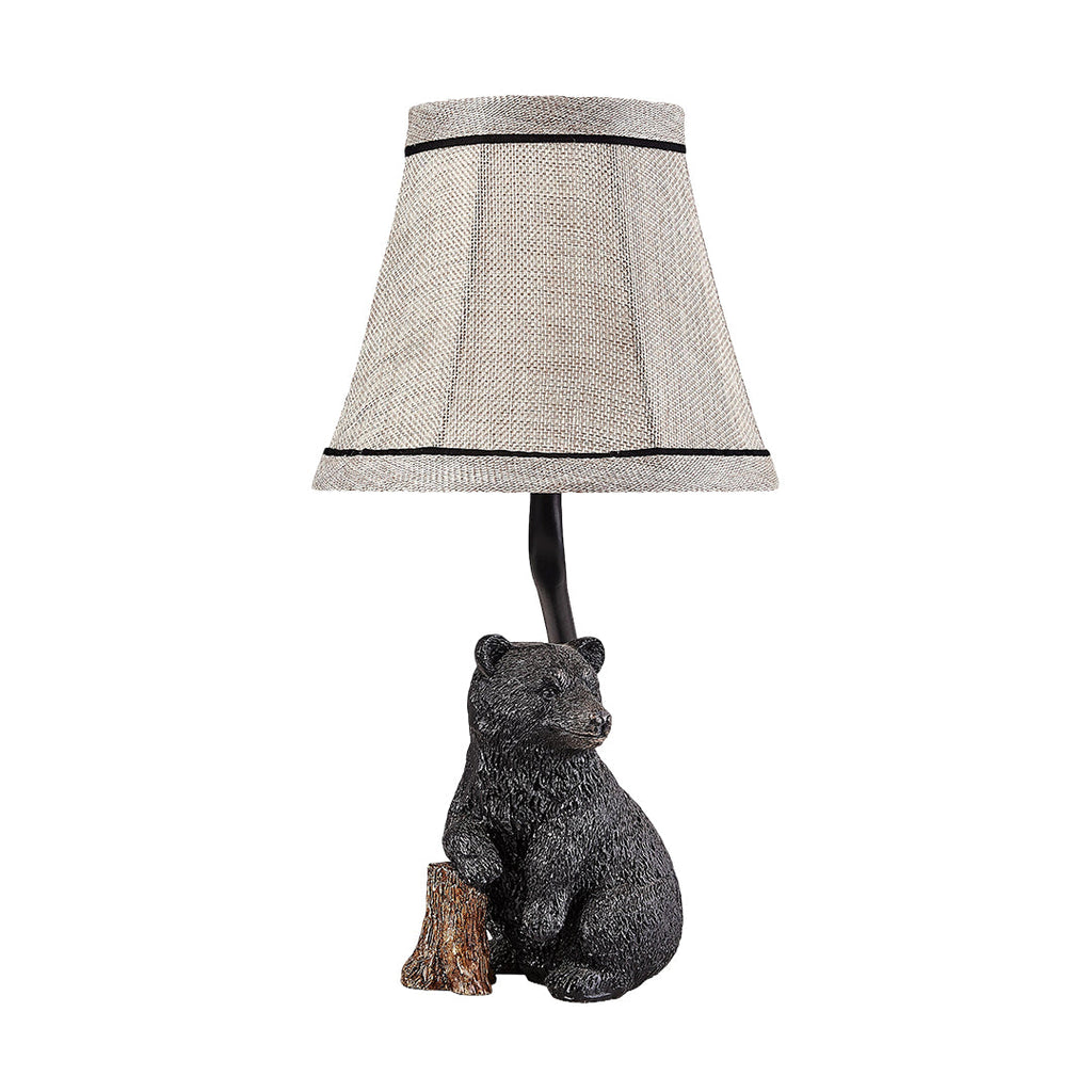 Elegant Bear Resin Table Lamp - Stylish European-Style Decorative Light