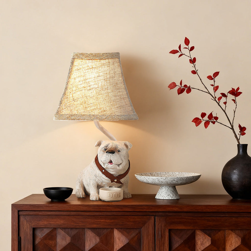 Mid-Century Dog Table Lamp - Elegant White Resin Light Fixture

Add a touch of style to your home with this mid-century dog table lamp. Crafted from elegant white resin, it serves as both a decorative piece and a functional light source. Perfect for dog l