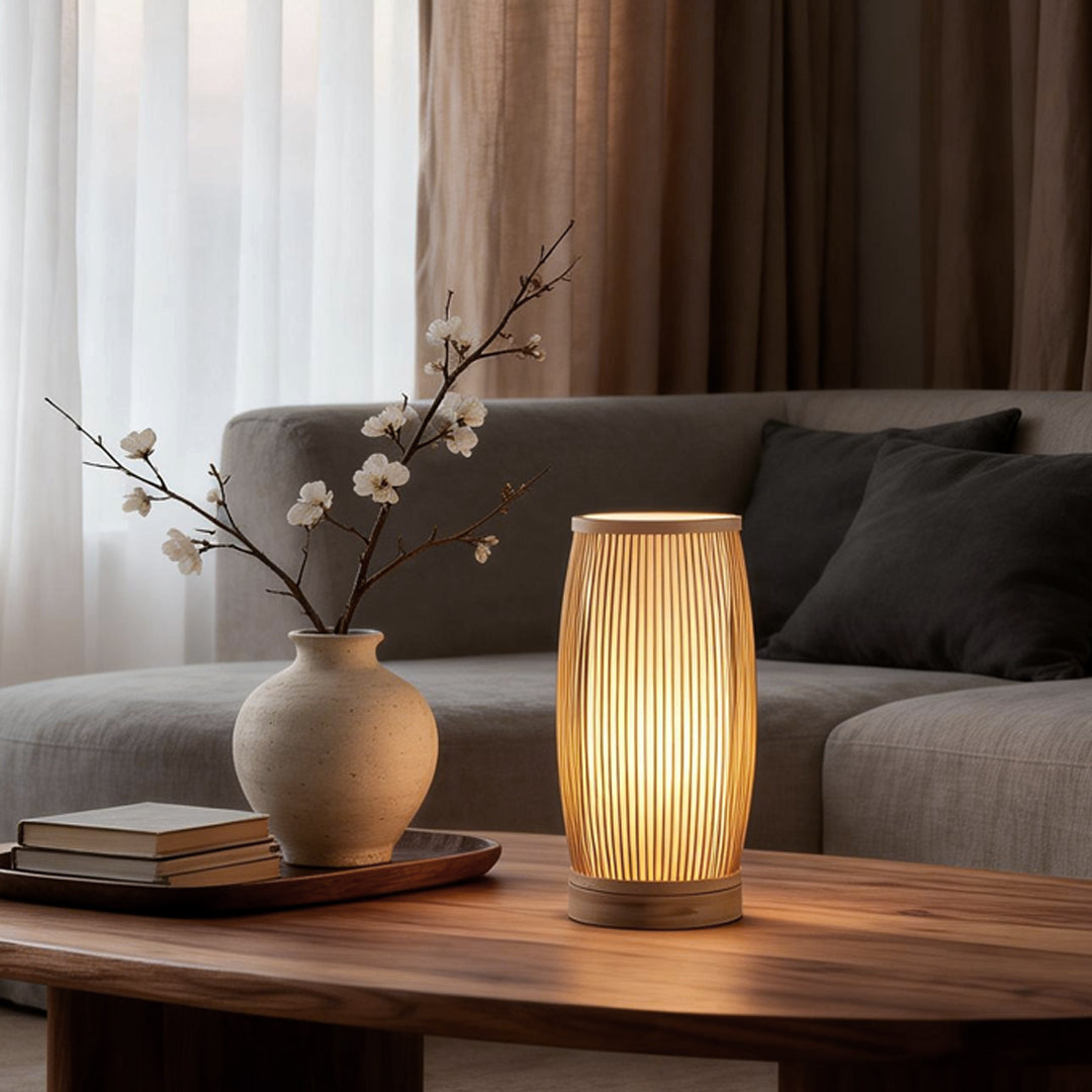 Vintage Handwoven Bamboo Table Lamp - Japanese LED Lighting

Enhance your space with this elegant vintage handwoven bamboo table lamp, inspired by traditional Japanese design. Our eco-friendly LED lamp combines natural aesthetics with modern functionality