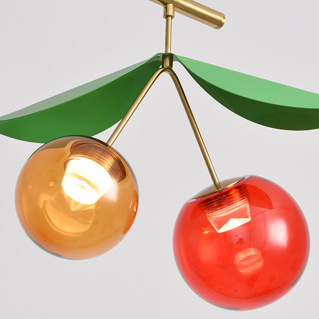 Glass Bulb Chandelier Nordic Cherry LED Art Decor