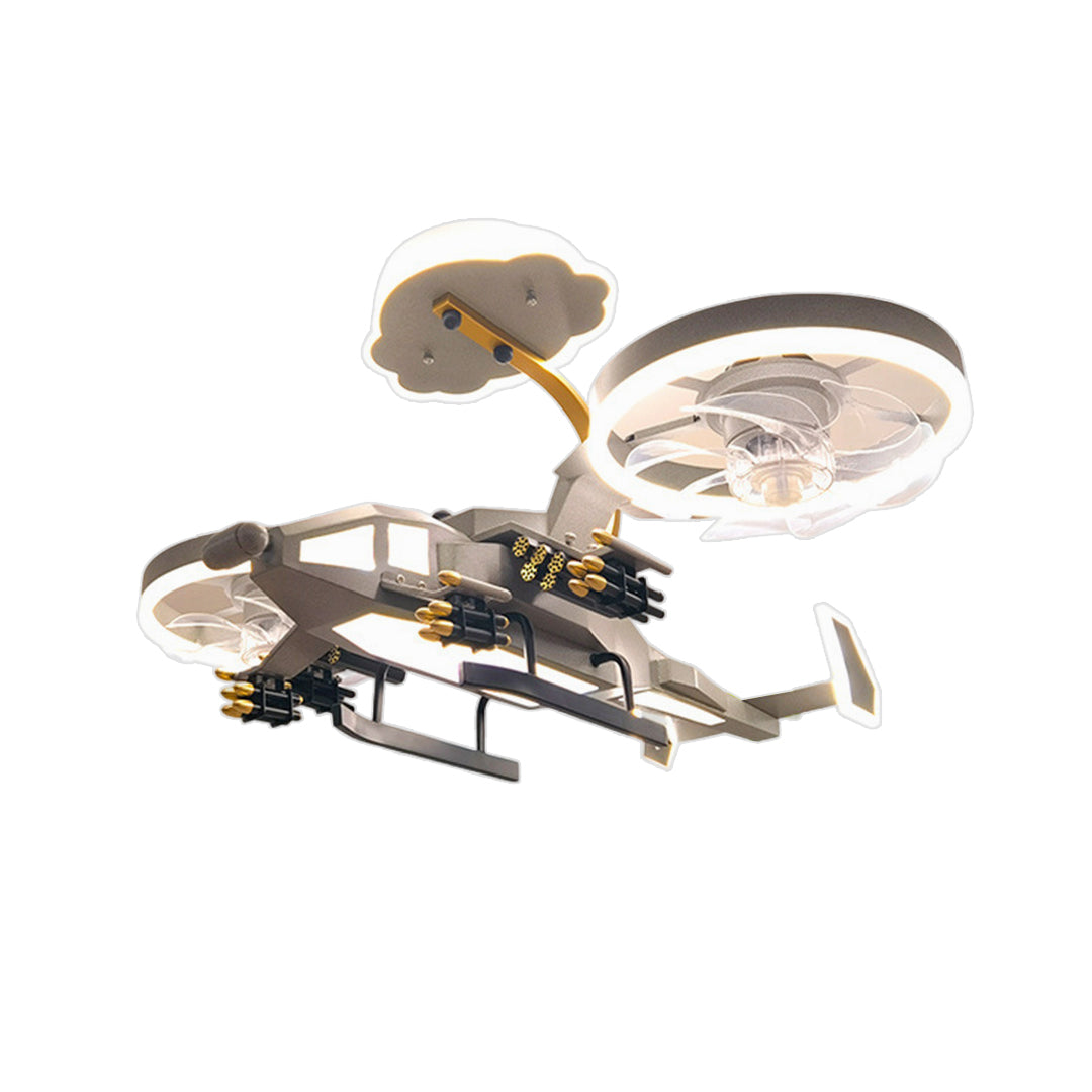 Airplane Ceiling Fan with Light - Kids LED Ceiling Fan Fixture