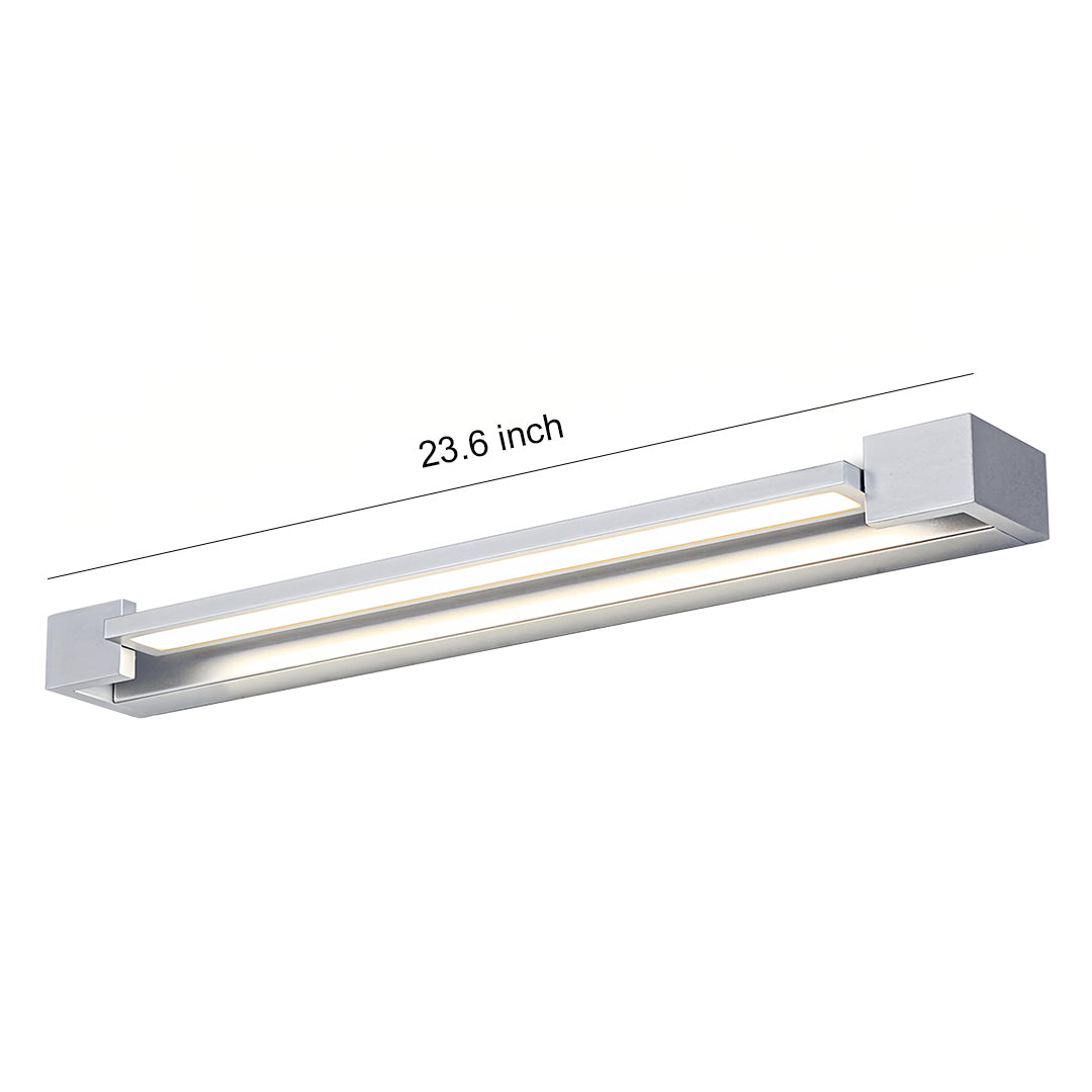 Chrome Bathroom Vanity Light Modern Makeup Mirror Wall Light, Contemporary LED Lighting, Stylish Wall Sconce, Brushed Nickel Finish, Bright Illumination for Grooming, Elegant Home Decor, Space-Saving Design, Ideal for Small Bathrooms, Adjustable Lighting