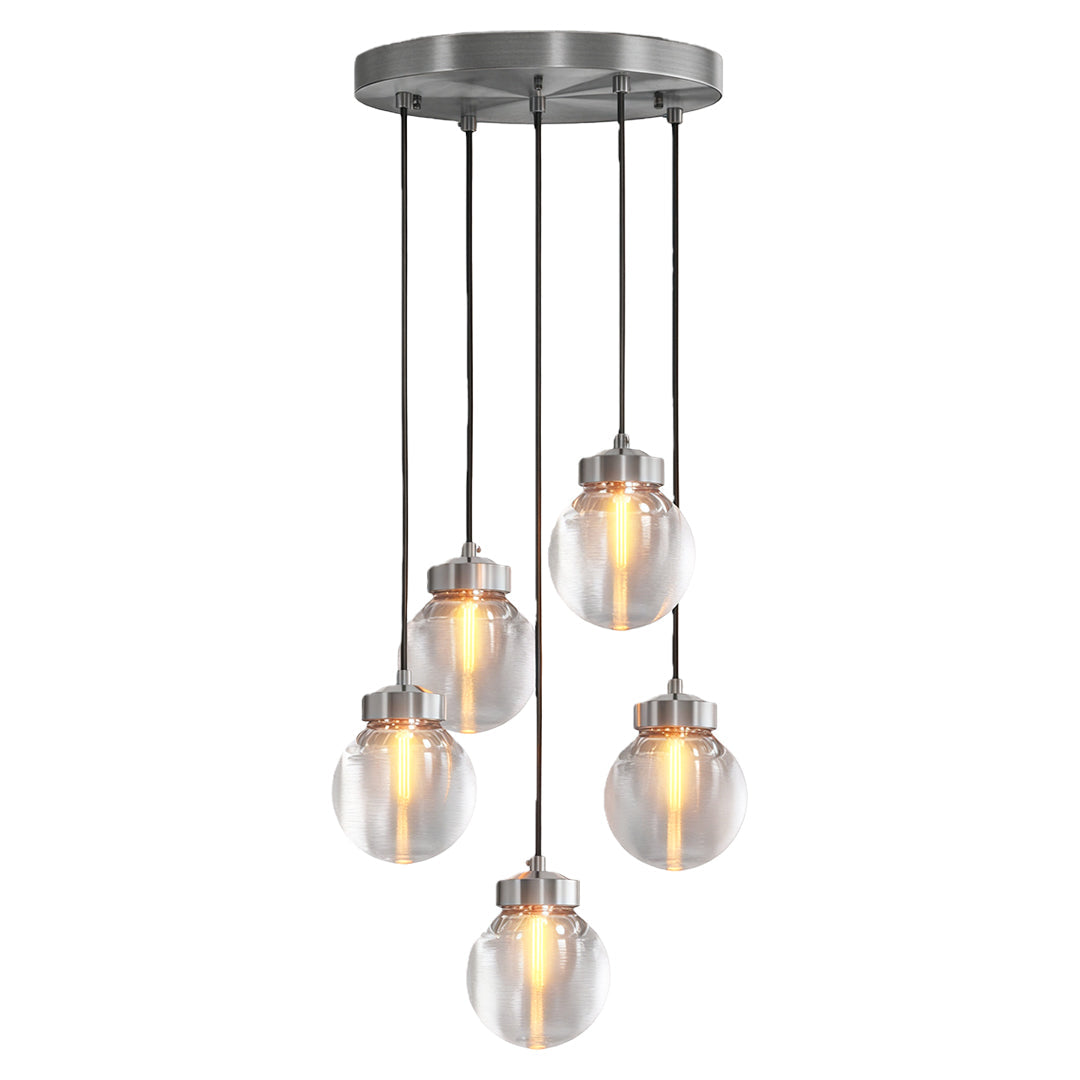 Modern Copper Chandelier Luxury Glass Ceiling Light