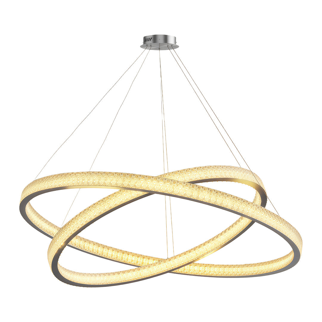 Circular Modern Copper Chandelier – Luxury Ceiling Light Fixture