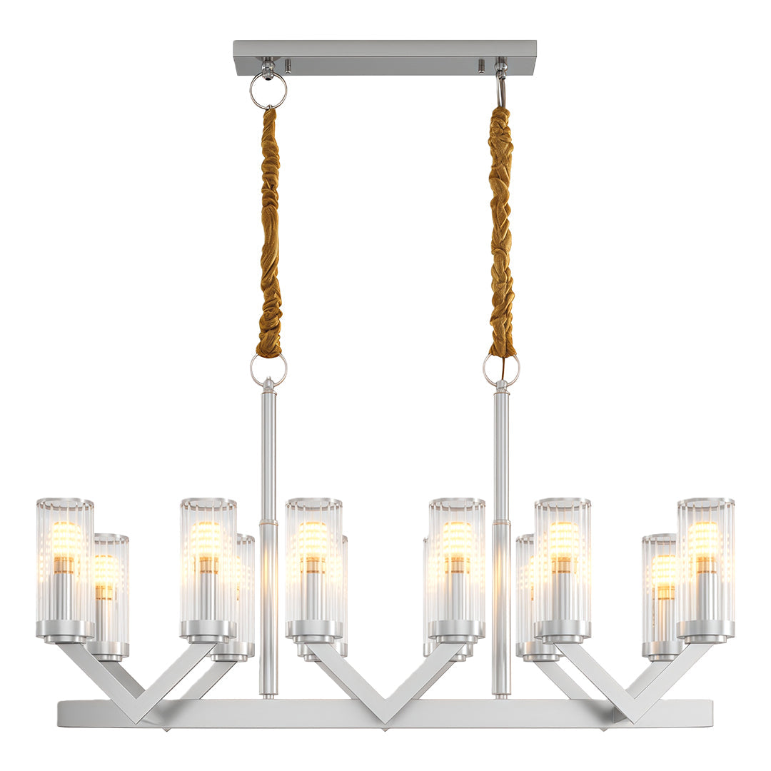 Luxury Copper Glass Drop Chandelier Ceiling Light