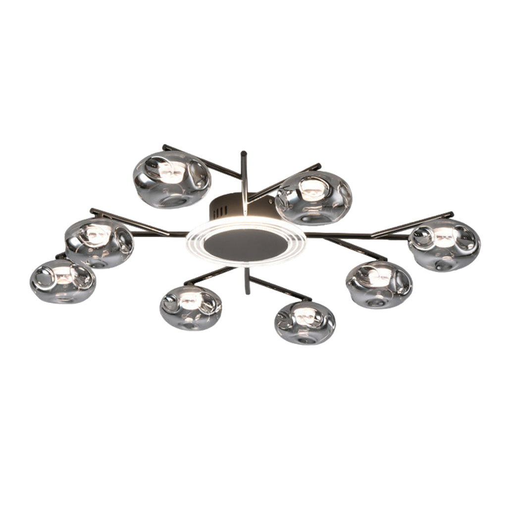 Round Large Semi Flush Mount Ceiling Light - Branching Design for Elegant Illumination