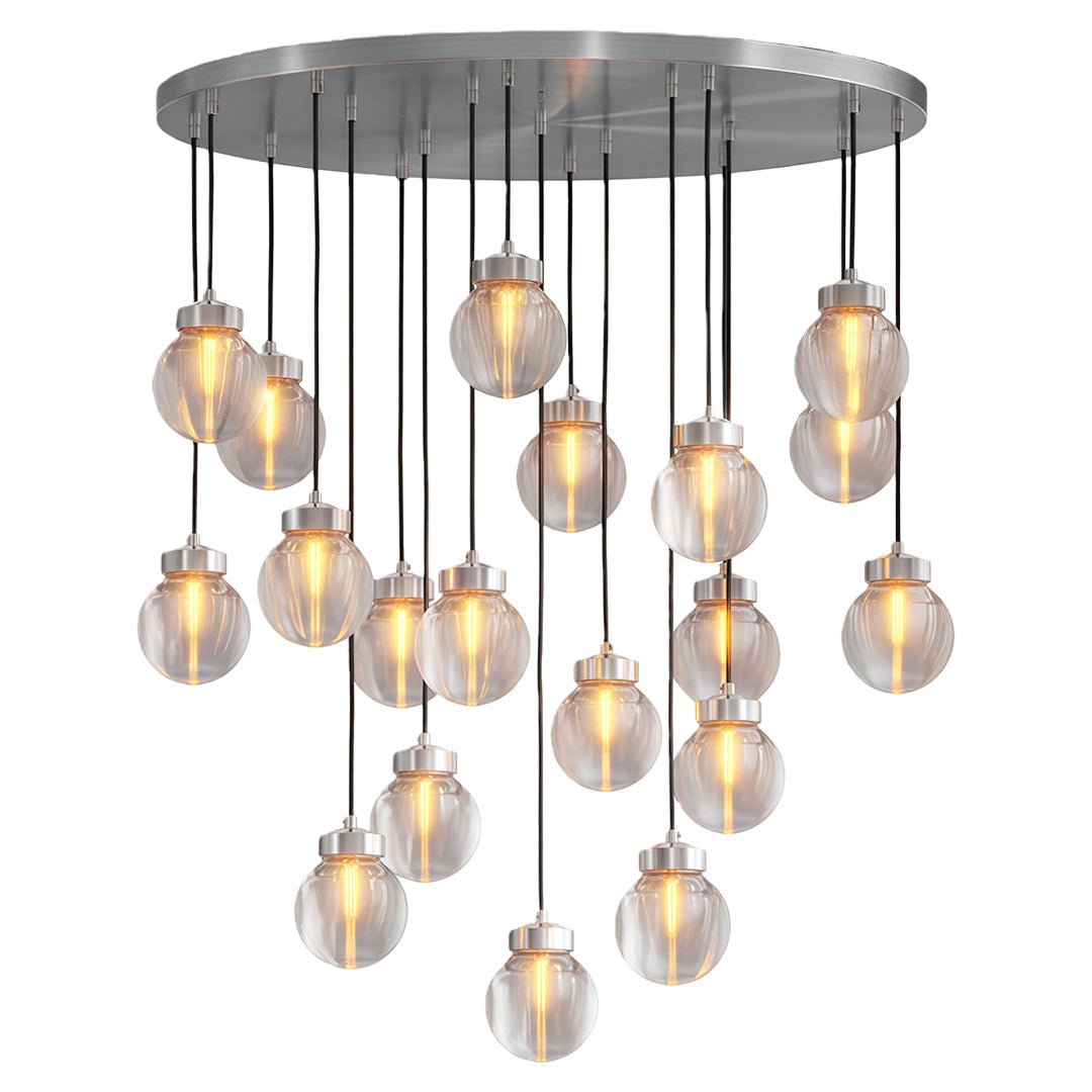 Modern Copper Chandelier Luxury Glass Ceiling Light