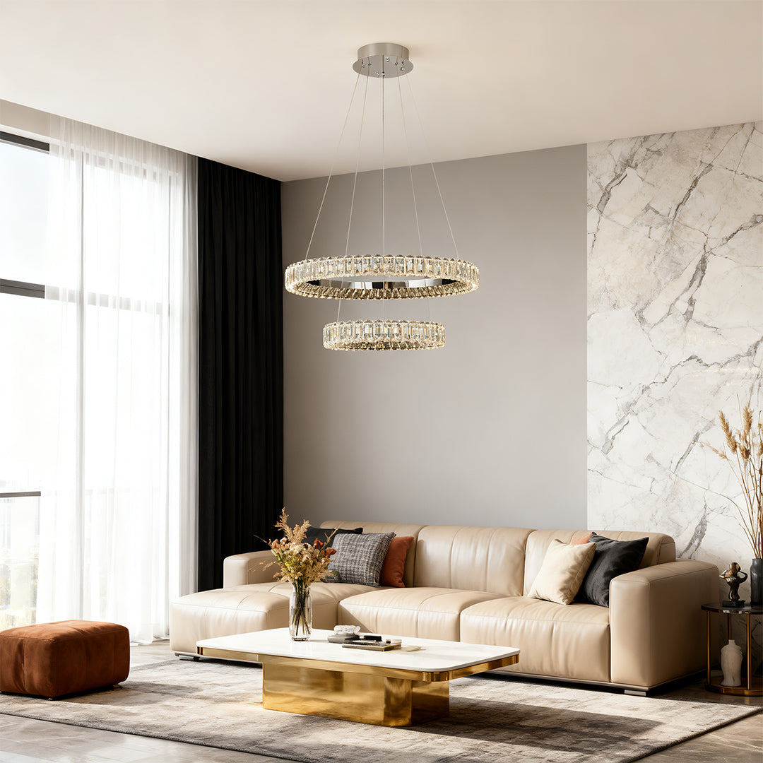 Circle Chandelier Minimalist Luxury Ceiling Light Ring