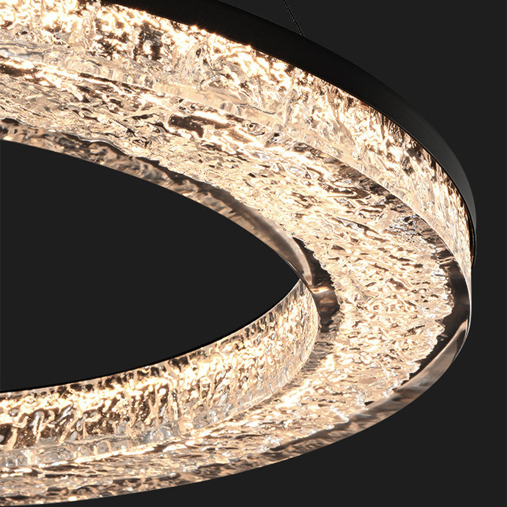 Circle Pendant Light Luxury Ring Chandelier Art Decor