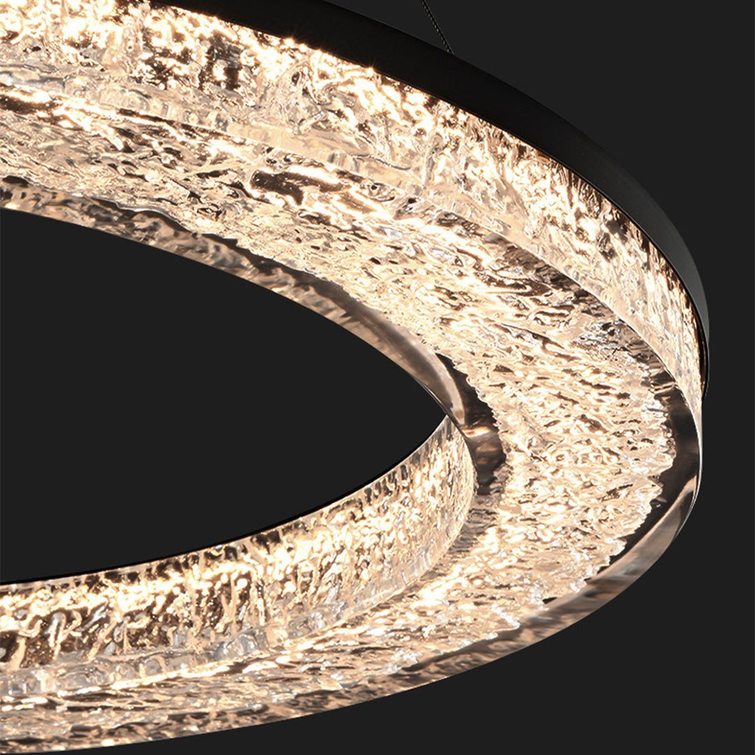 Circle Pendant Light Luxury Ring Chandelier Art Decor