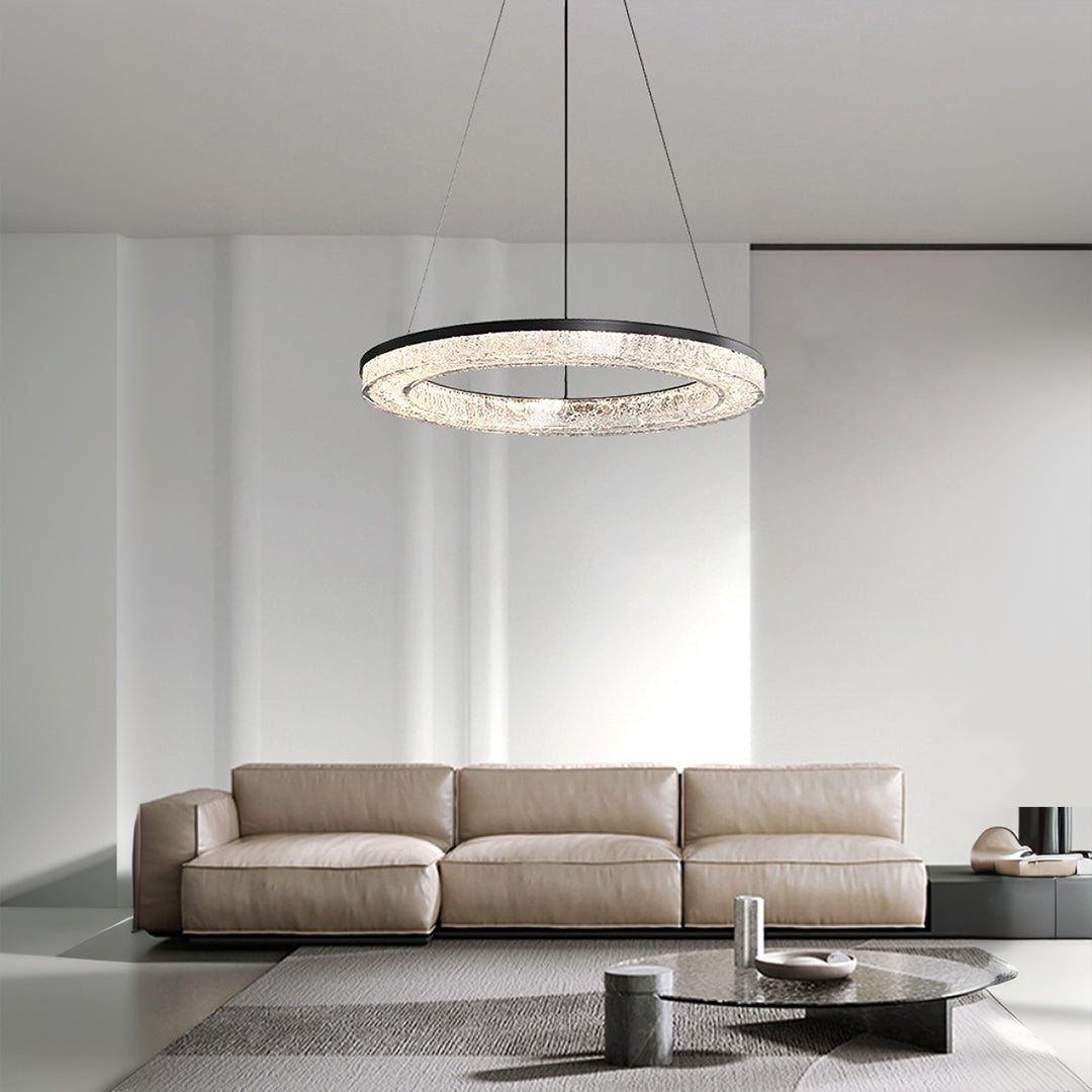Circle Pendant Light Luxury Ring Chandelier Art Decor
