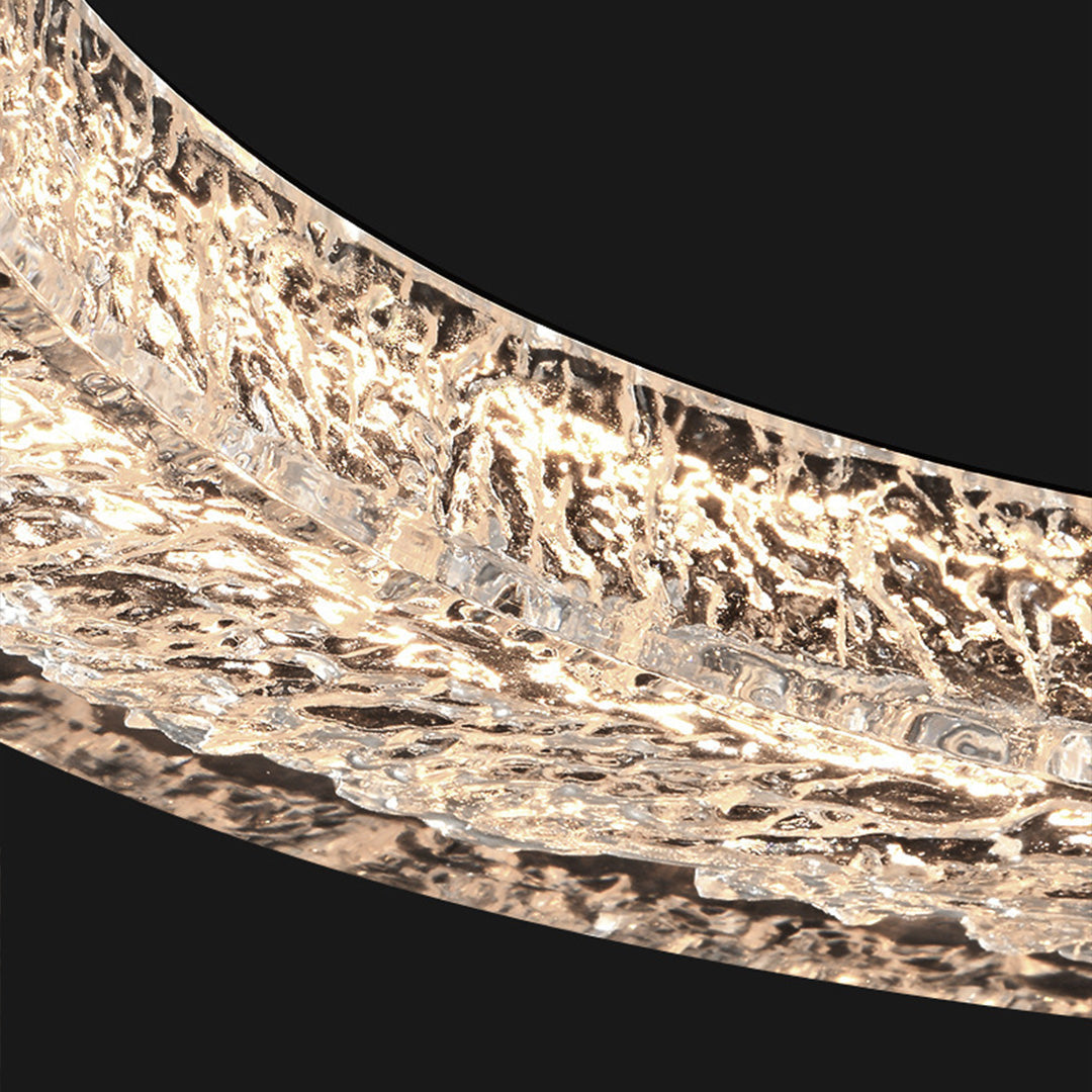 Circle Pendant Light Luxury Ring Chandelier Art Decor